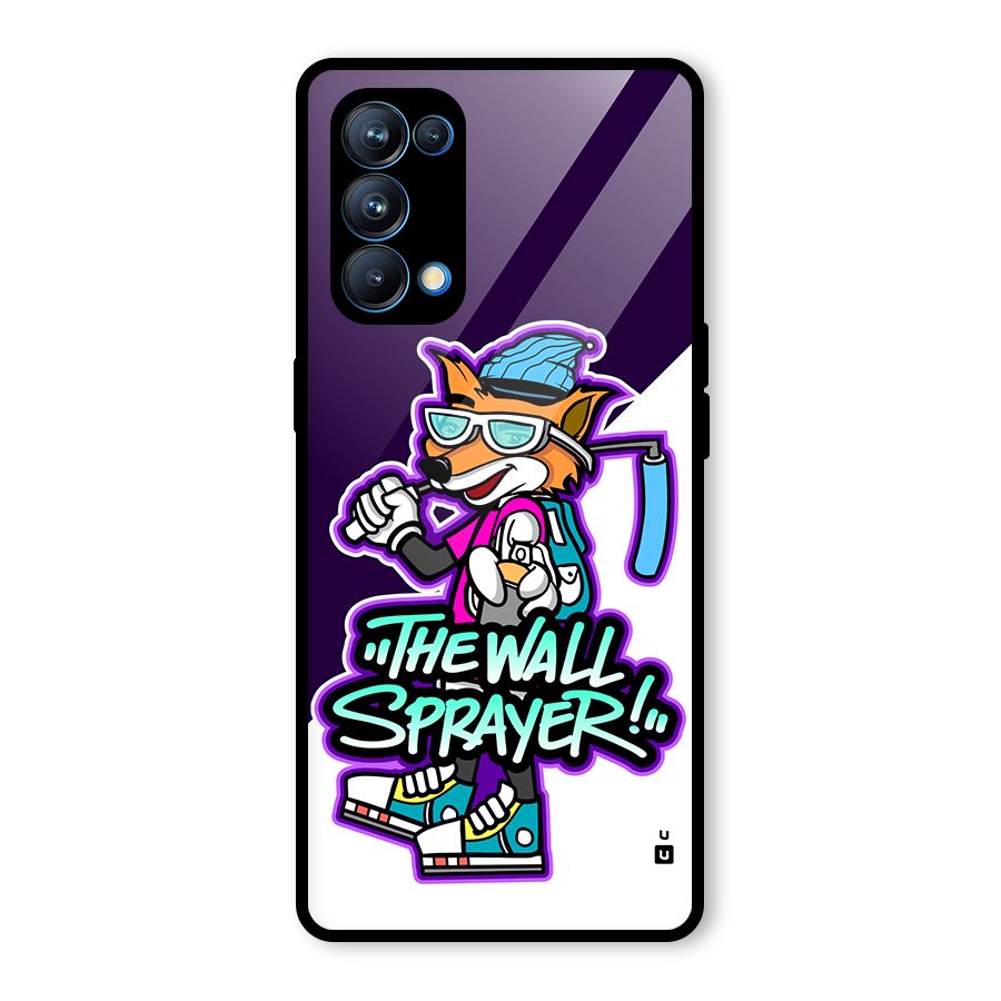 The Wall Sprayer Glass Back Case for Oppo Reno5 Pro 5G