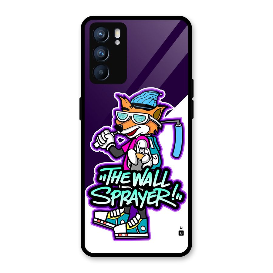 The Wall Sprayer Glass Back Case for Oppo Reno6 5G