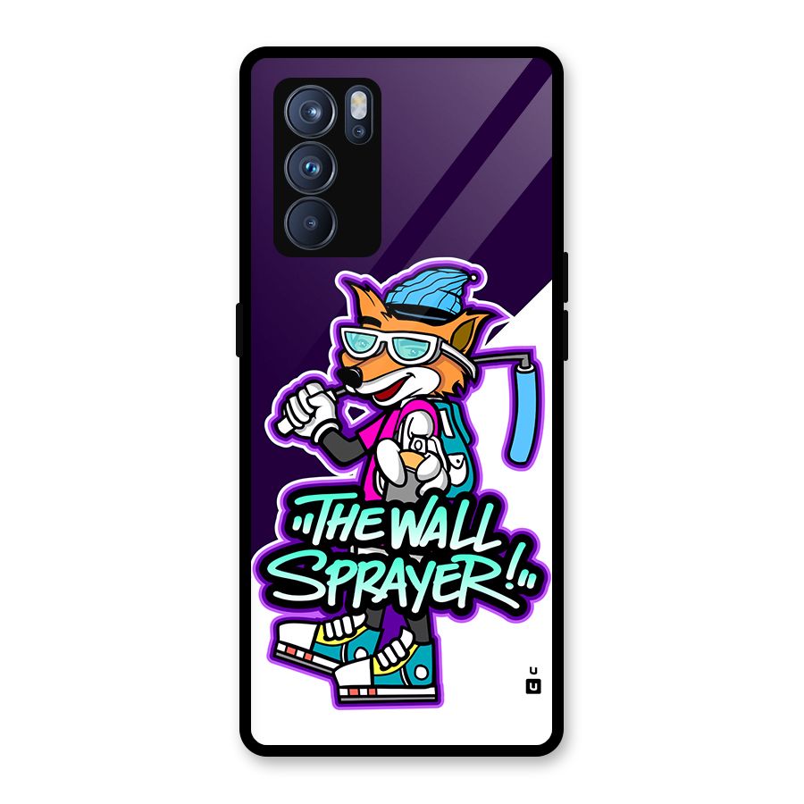 The Wall Sprayer Glass Back Case for Oppo Reno6 Pro 5G