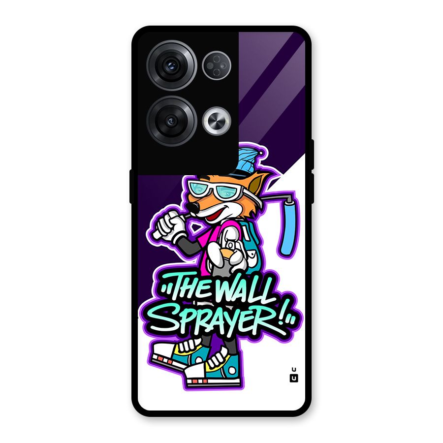 The Wall Sprayer Glass Back Case for Oppo Reno8 Pro 5G