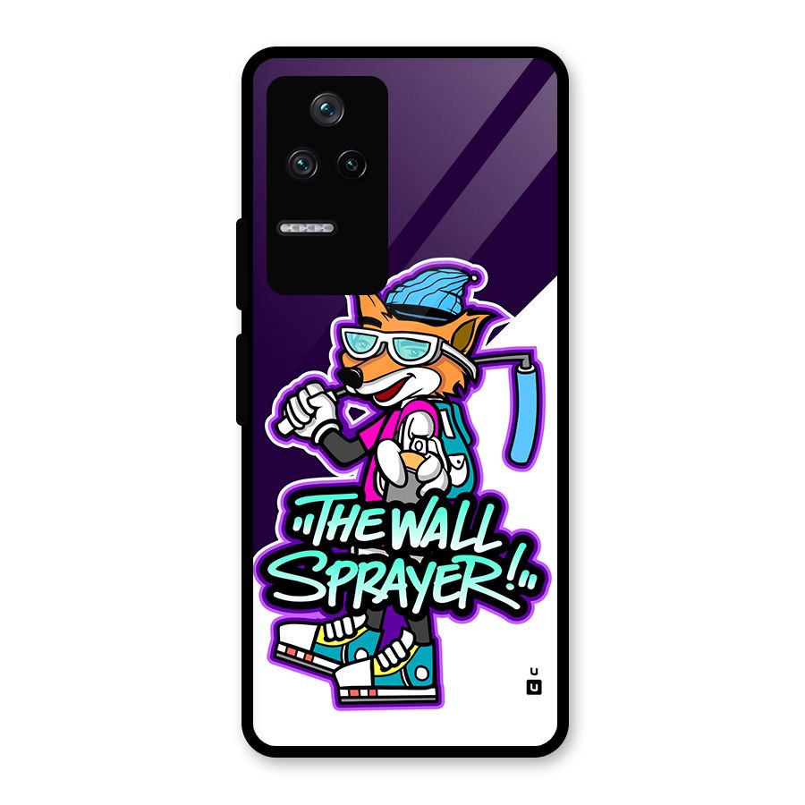 The Wall Sprayer Glass Back Case for Poco F4 5G