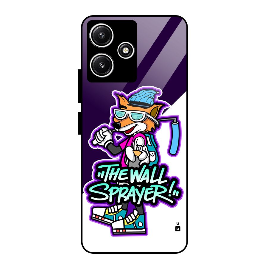 The Wall Sprayer Glass Back Case for Poco M6 Pro