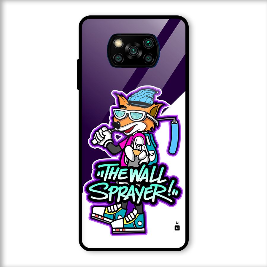 The Wall Sprayer Glass Back Case for Poco X3