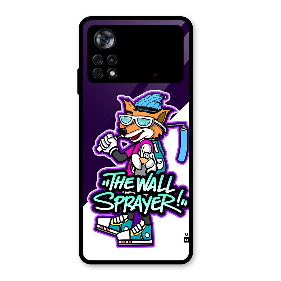 The Wall Sprayer Glass Back Case for Poco X4 Pro 5G