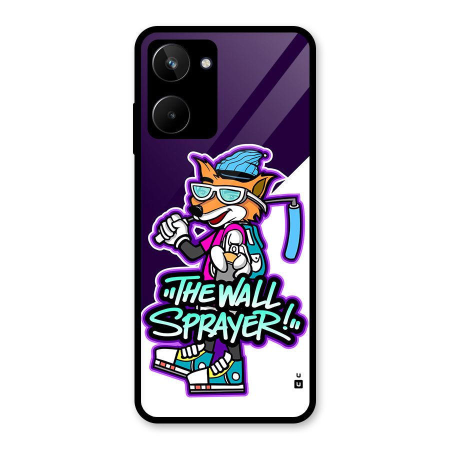 The Wall Sprayer Glass Back Case for Realme 10