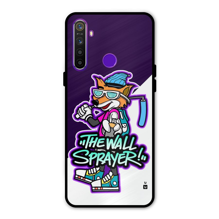 The Wall Sprayer Glass Back Case for Realme 5s