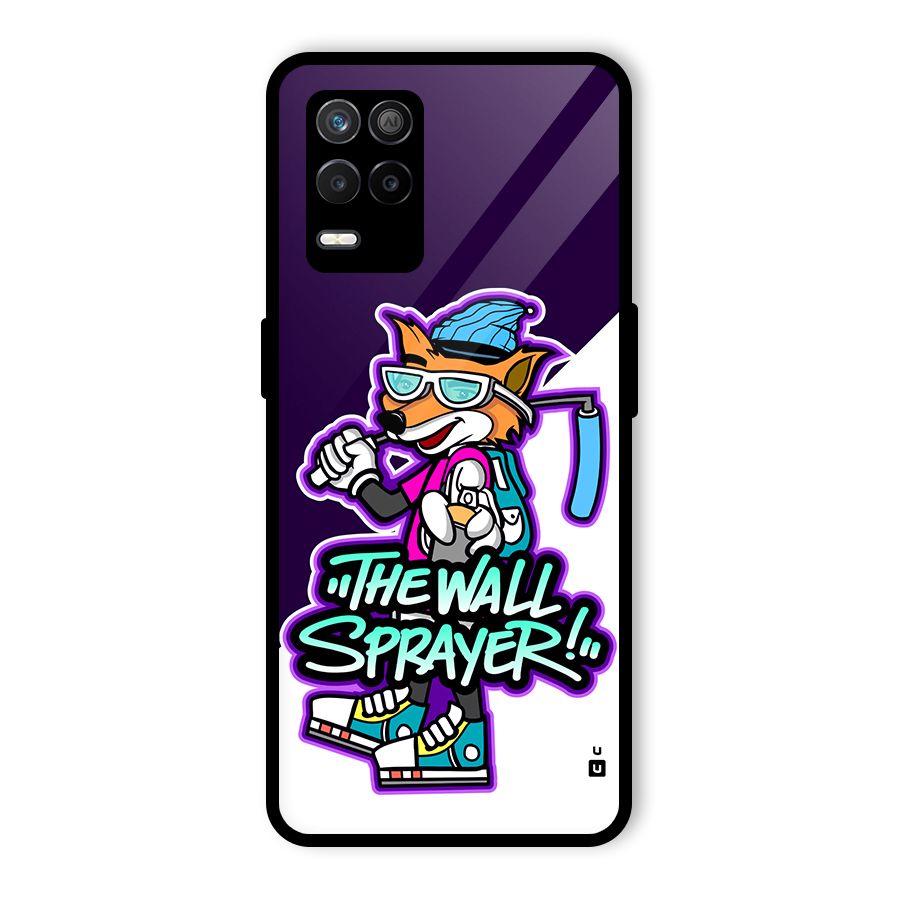 The Wall Sprayer Glass Back Case for Realme 8s 5G