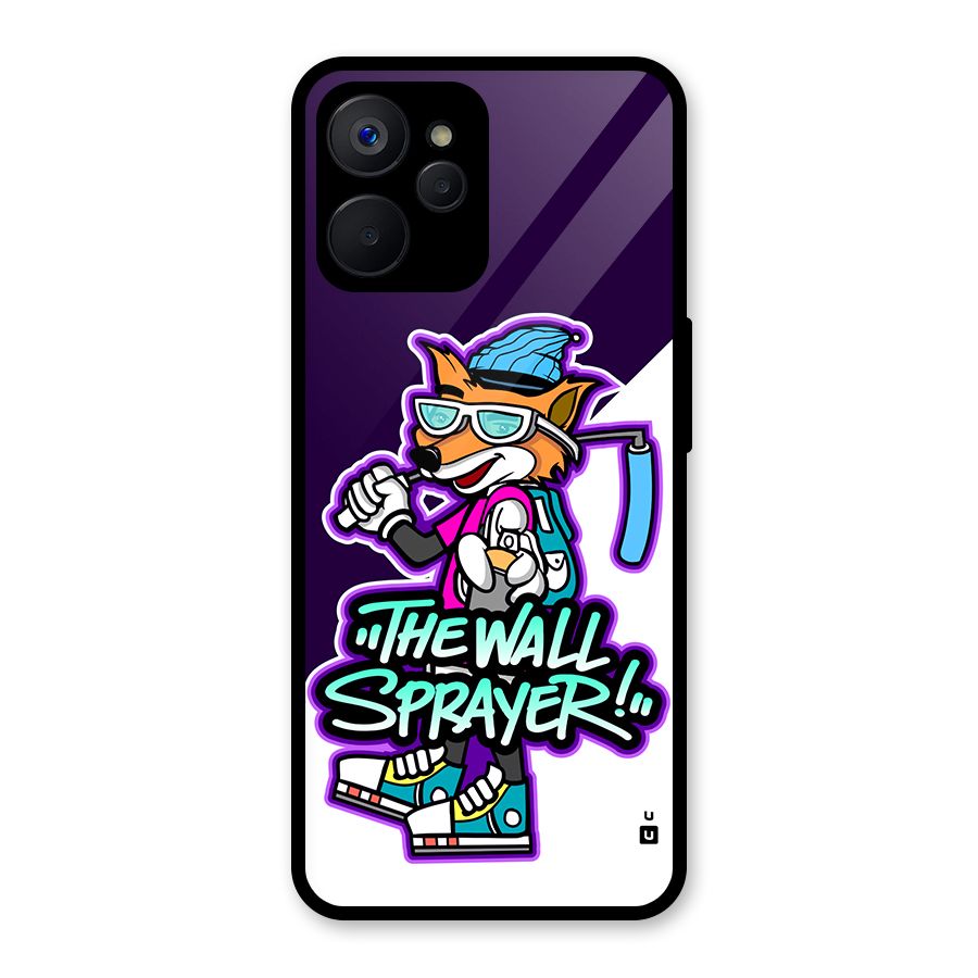 The Wall Sprayer Glass Back Case for Realme 9i 5G