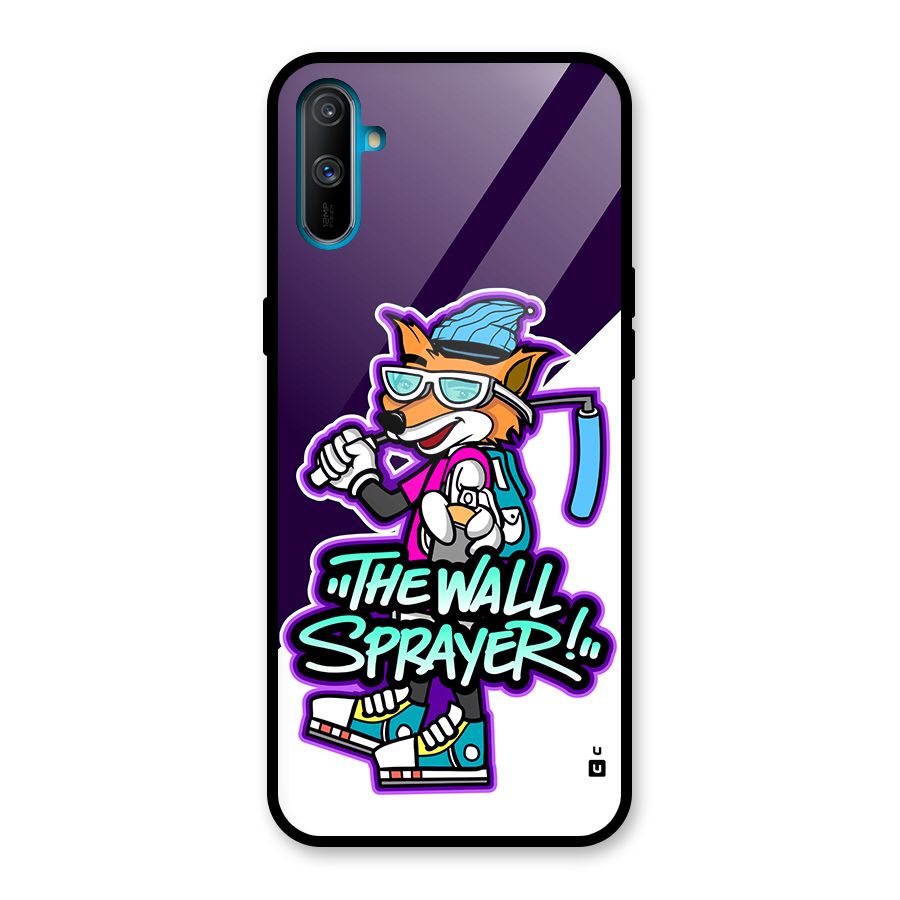 The Wall Sprayer Glass Back Case for Realme C3
