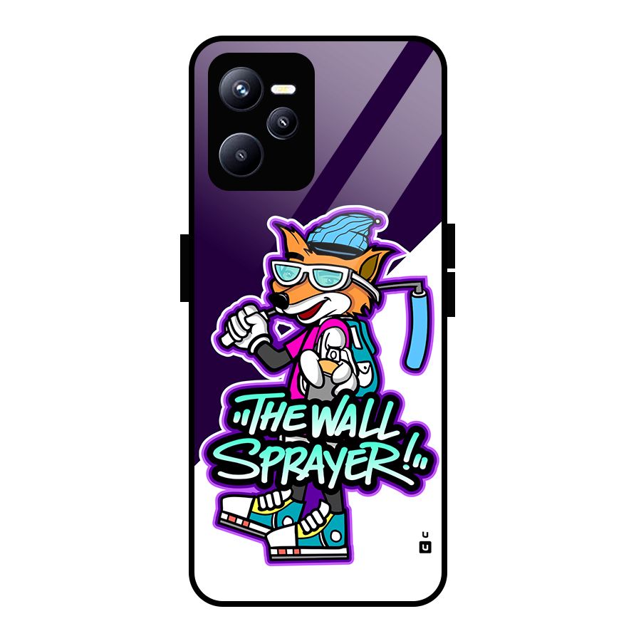 The Wall Sprayer Glass Back Case for Realme C35