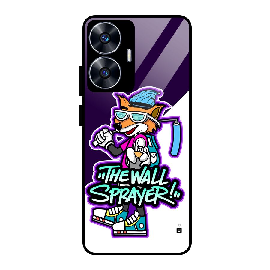 The Wall Sprayer Glass Back Case for Realme Narzo N55