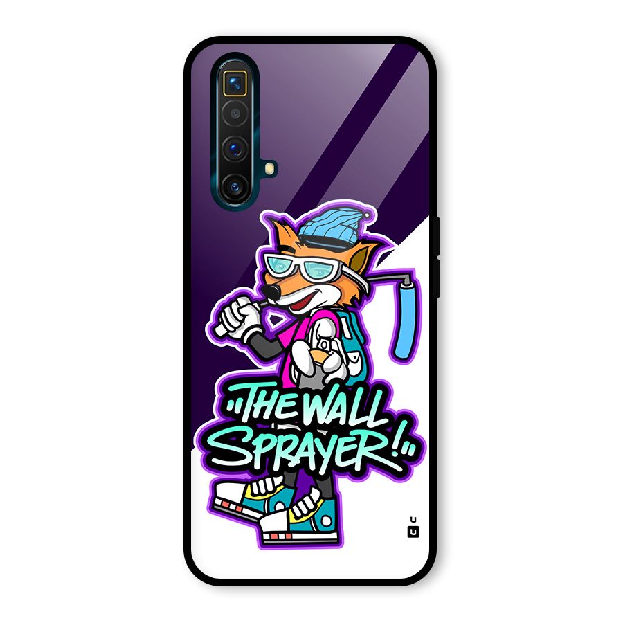 The Wall Sprayer Glass Back Case for Realme X3