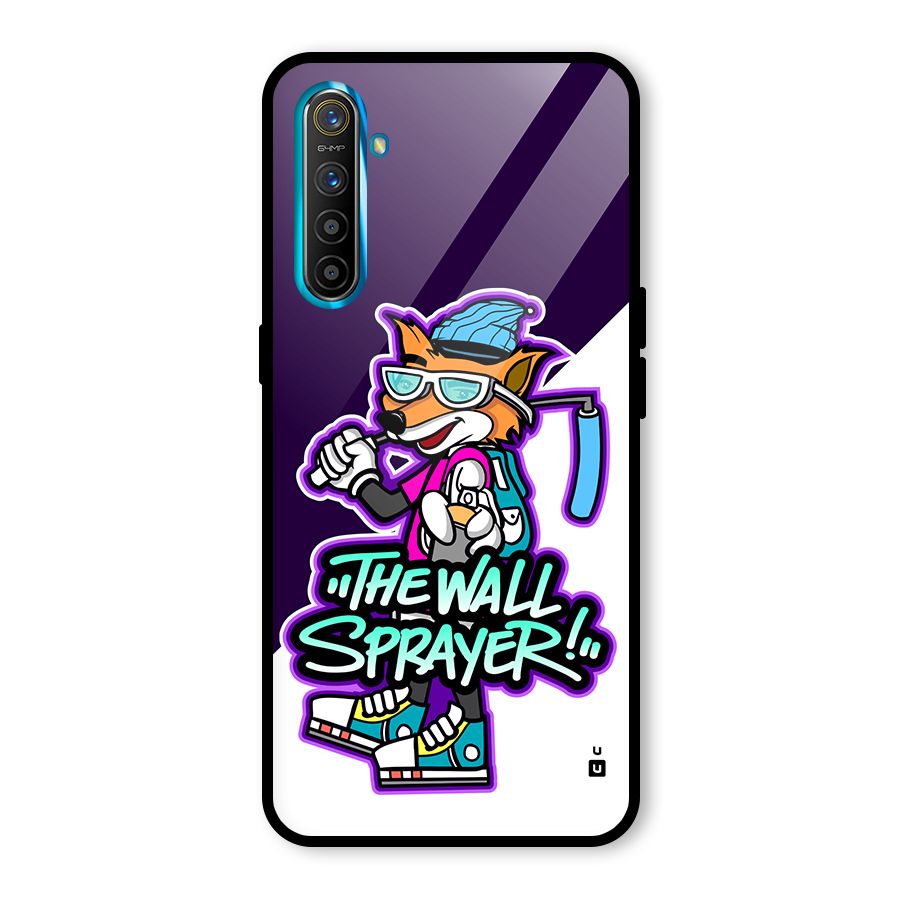 The Wall Sprayer Glass Back Case for Realme XT