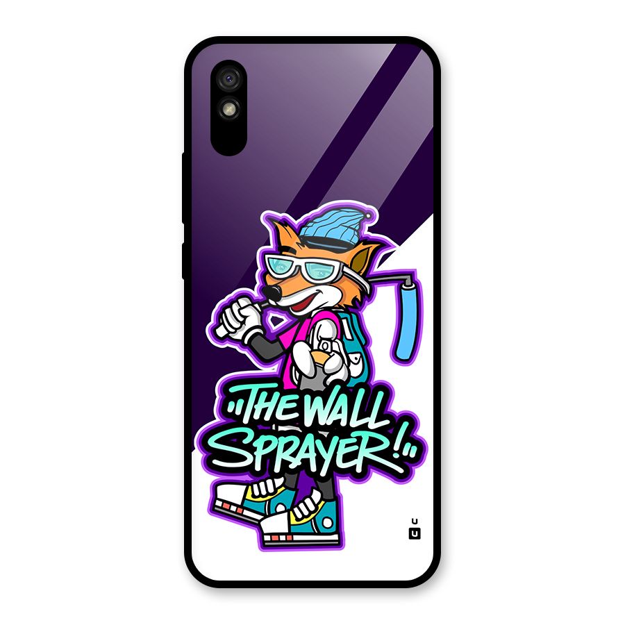 The Wall Sprayer Glass Back Case for Redmi 9A