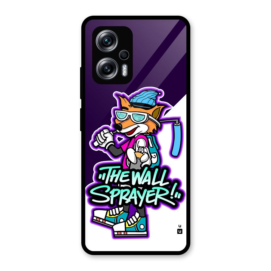The Wall Sprayer Glass Back Case for Redmi K50i