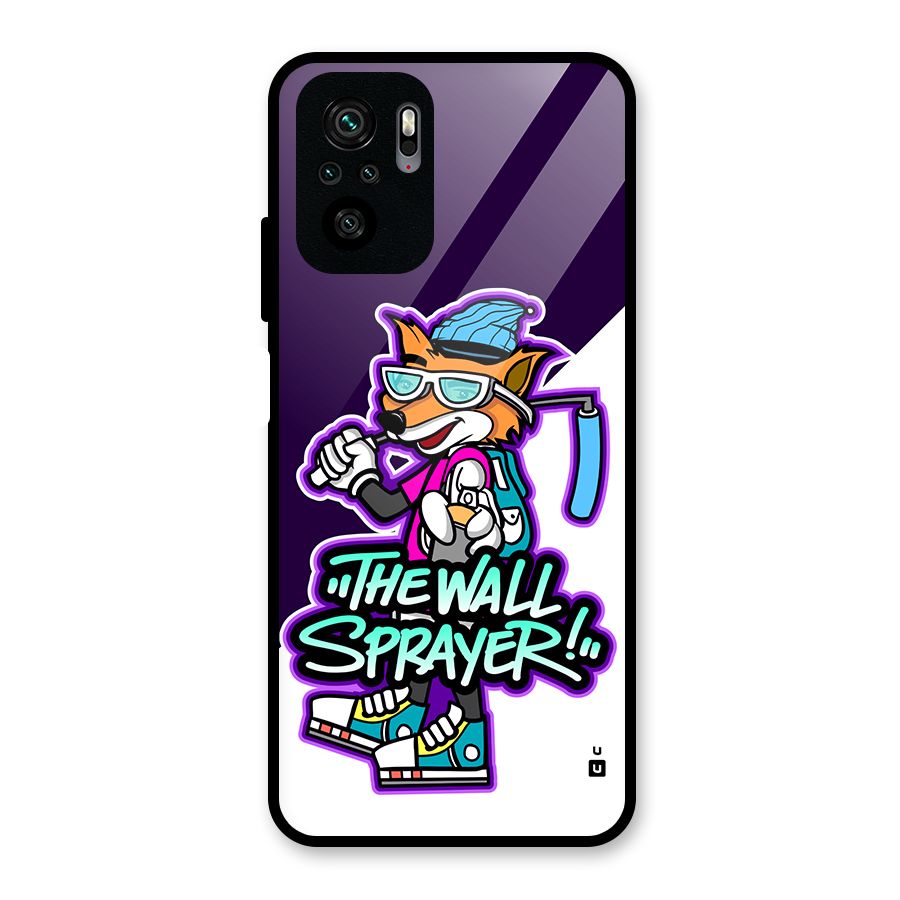 The Wall Sprayer Glass Back Case for Redmi Note 10
