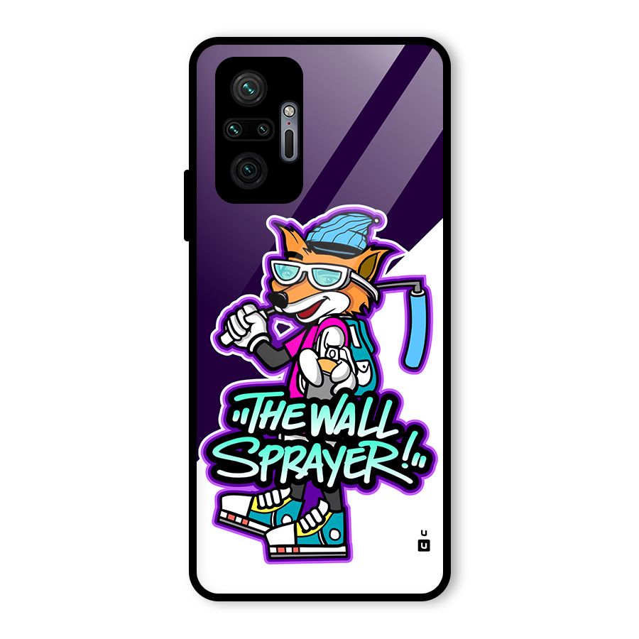 The Wall Sprayer Glass Back Case for Redmi Note 10 Pro Max