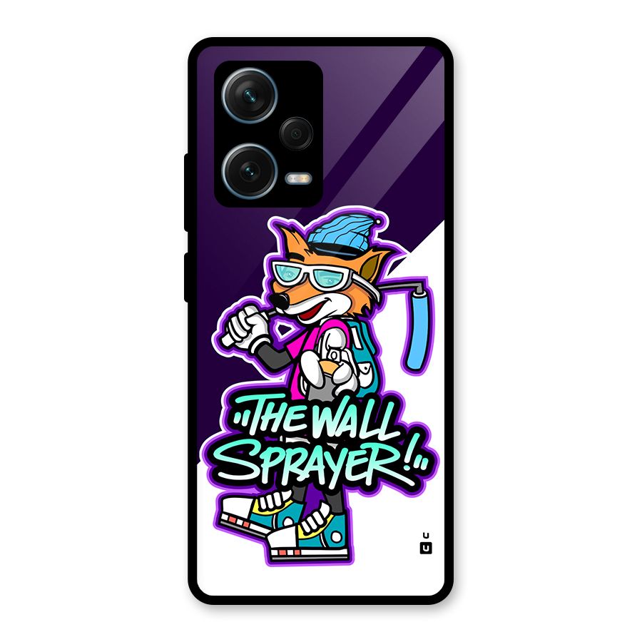 The Wall Sprayer Glass Back Case for Redmi Note 12 Pro Plus 5G