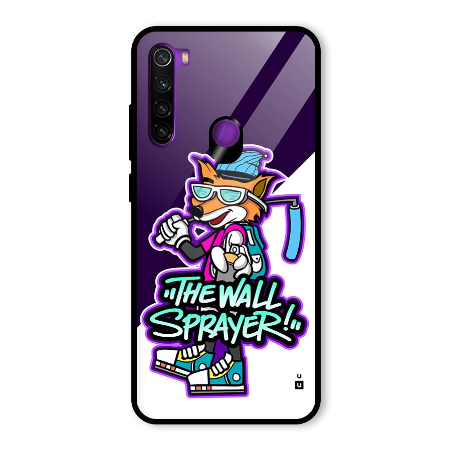 The Wall Sprayer Glass Back Case for Redmi Note 8
