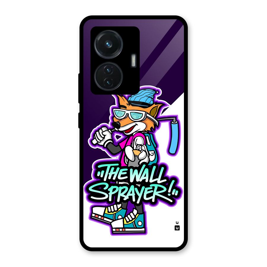 The Wall Sprayer Glass Back Case for Vivo T1 44W