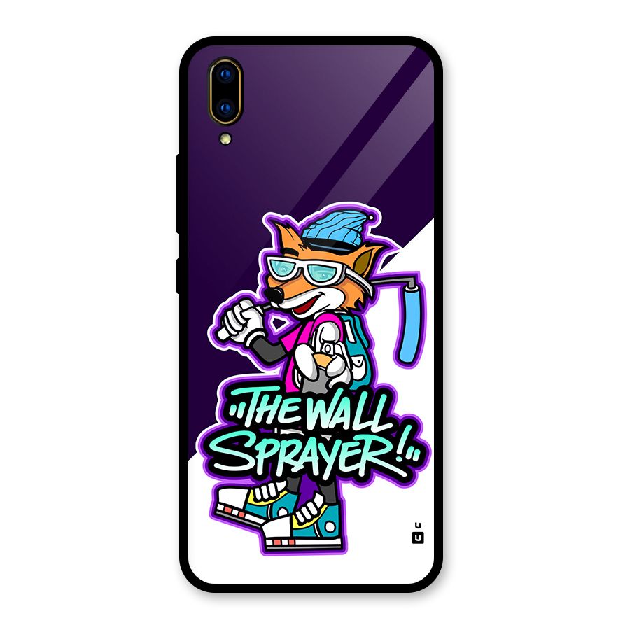 The Wall Sprayer Glass Back Case for Vivo V11 Pro