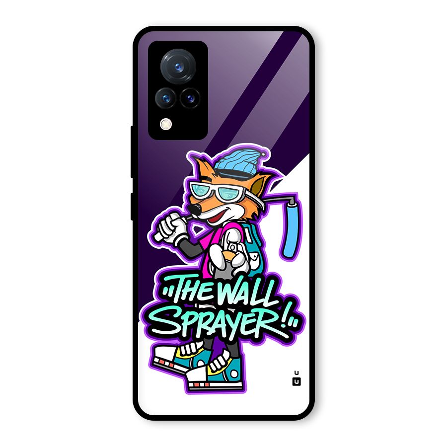 The Wall Sprayer Glass Back Case for Vivo V21 5G