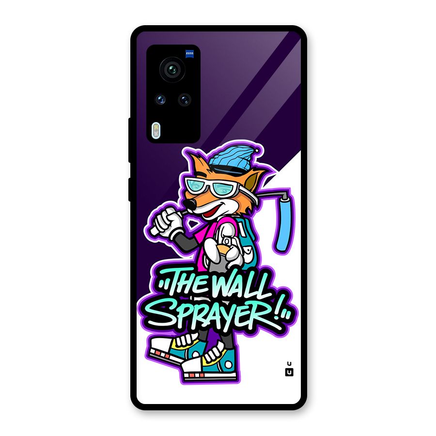 The Wall Sprayer Glass Back Case for Vivo X60 Pro