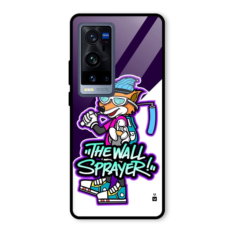The Wall Sprayer Glass Back Case for Vivo X60 Pro Plus