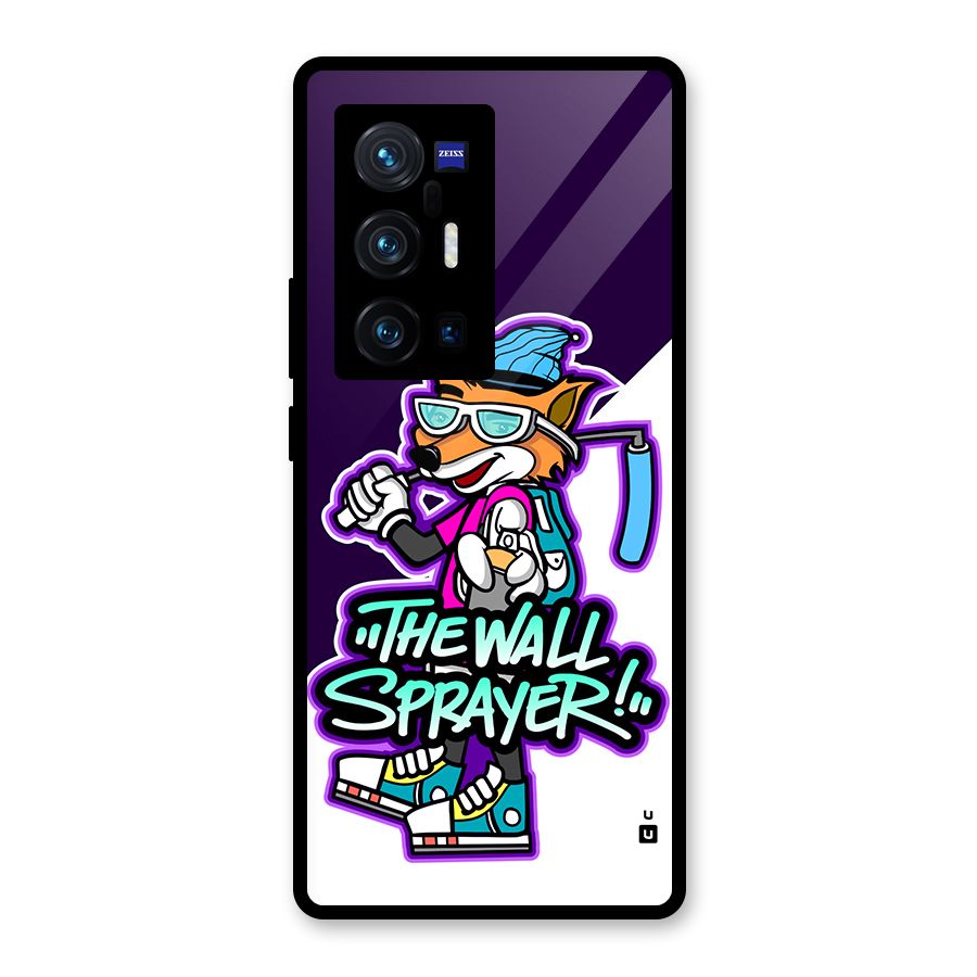 The Wall Sprayer Glass Back Case for Vivo X70 Pro Plus