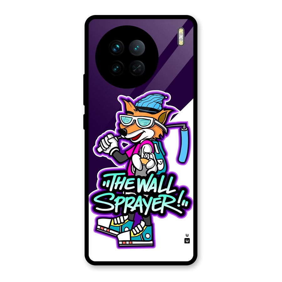 The Wall Sprayer Glass Back Case for Vivo X90