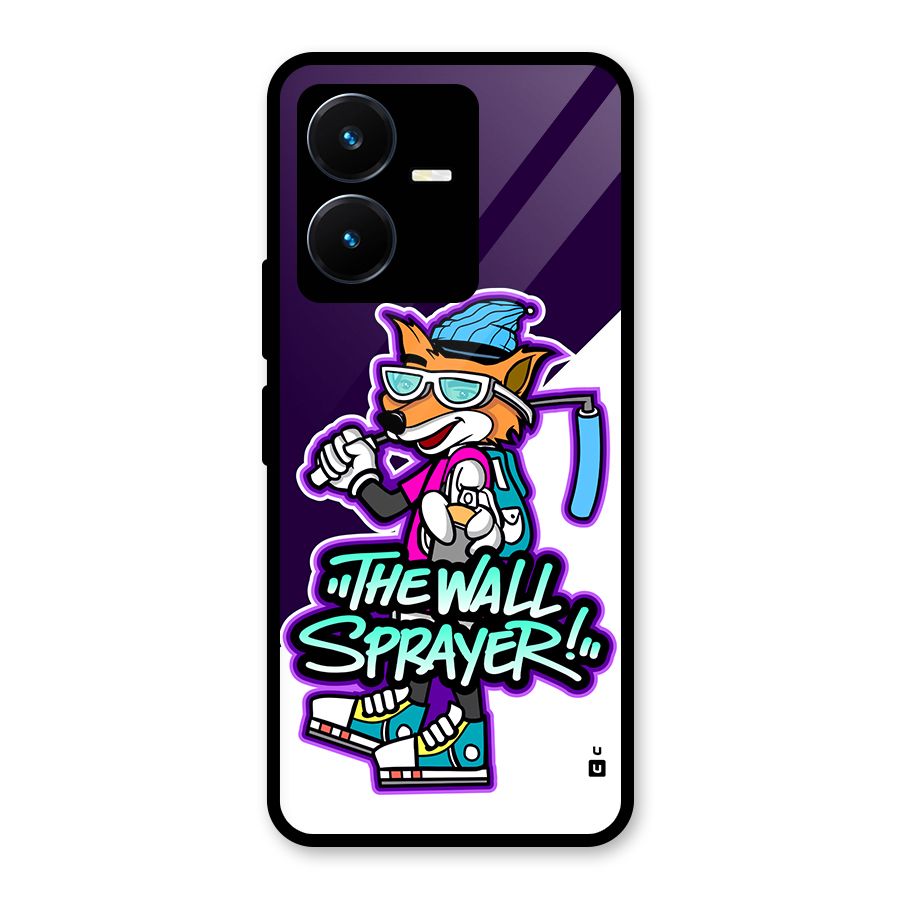 The Wall Sprayer Glass Back Case for Vivo Y22