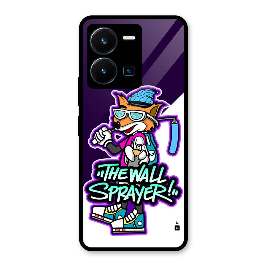 The Wall Sprayer Glass Back Case for Vivo Y35