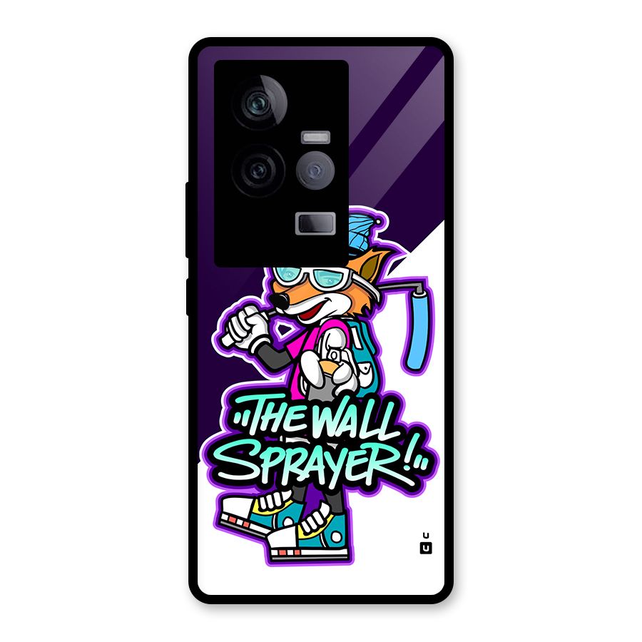 The Wall Sprayer Glass Back Case for Vivo iQOO 11 5G