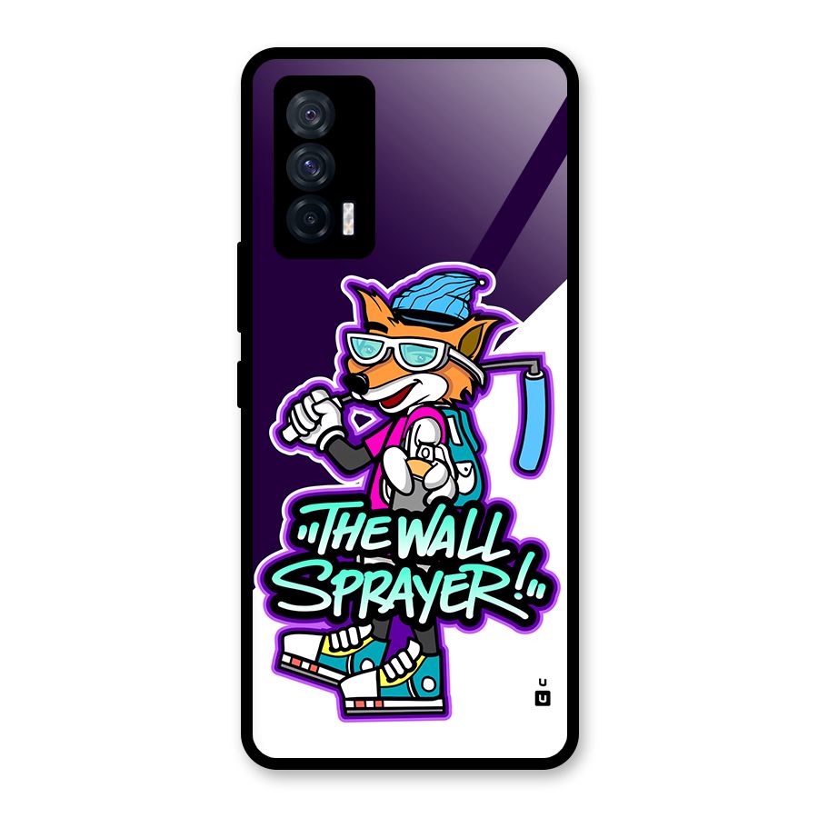 The Wall Sprayer Glass Back Case for Vivo iQOO 7 5G
