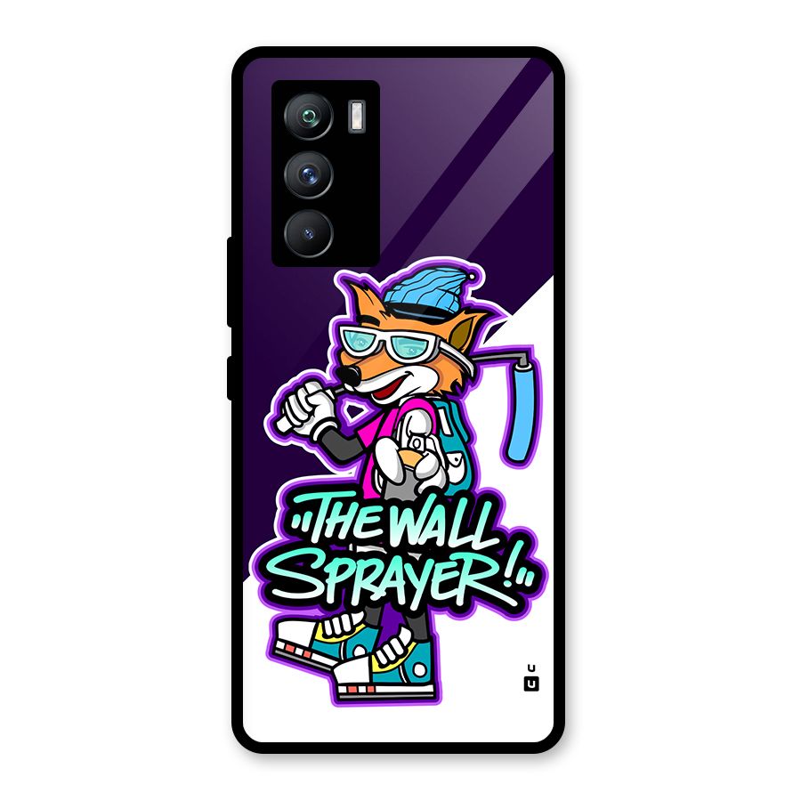 The Wall Sprayer Glass Back Case for Vivo iQOO 9 SE