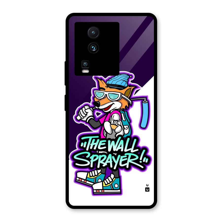 The Wall Sprayer Glass Back Case for Vivo iQOO Neo 7