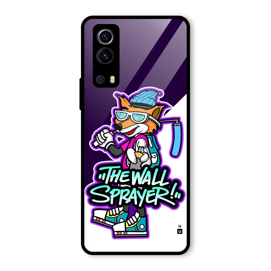 The Wall Sprayer Glass Back Case for Vivo iQOO Z3