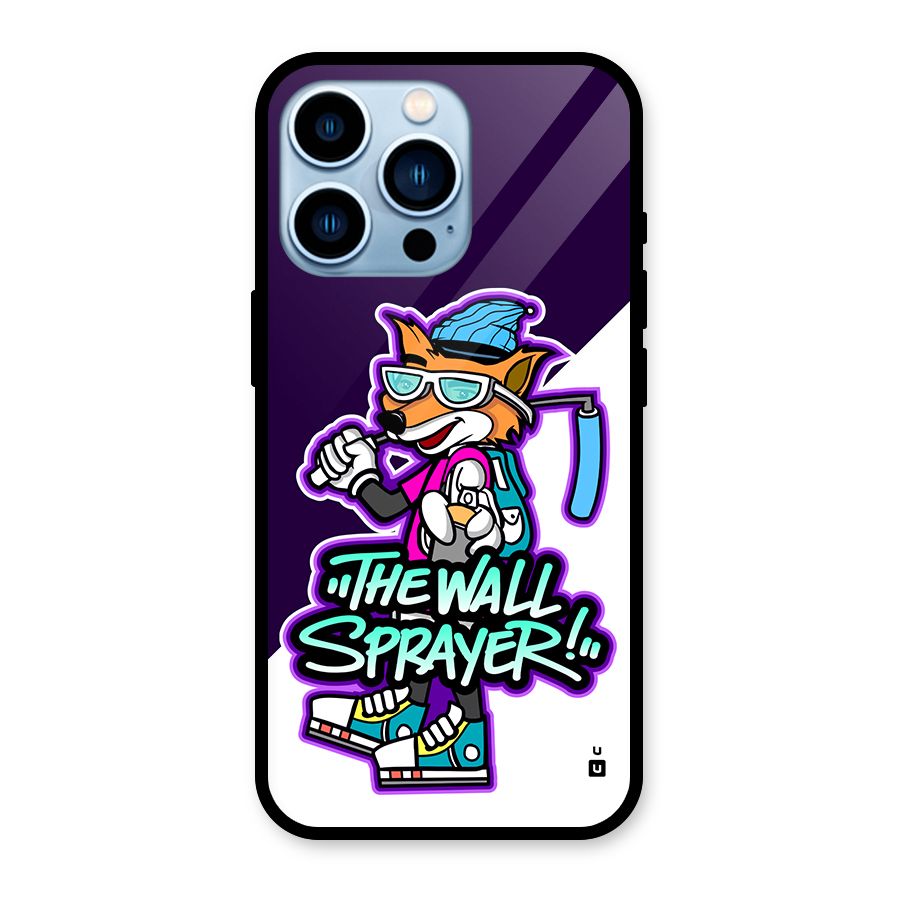 The Wall Sprayer Glass Back Case for iPhone 13 Pro