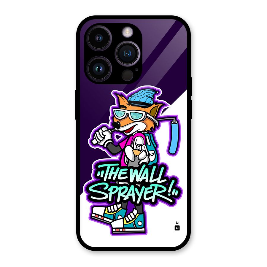 The Wall Sprayer Glass Back Case for iPhone 14 Pro