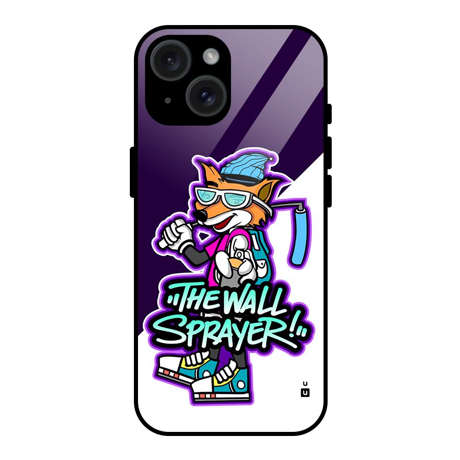 The Wall Sprayer Glass Back Case for iPhone 15