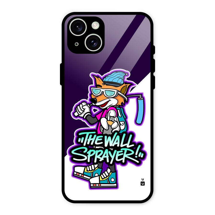 The Wall Sprayer Glass Back Case for iPhone 15 Plus