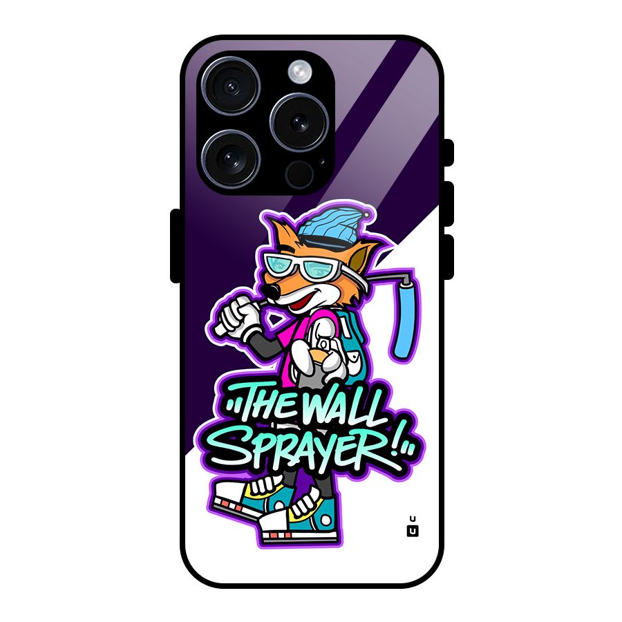 The Wall Sprayer Glass Back Case for iPhone 15 Pro
