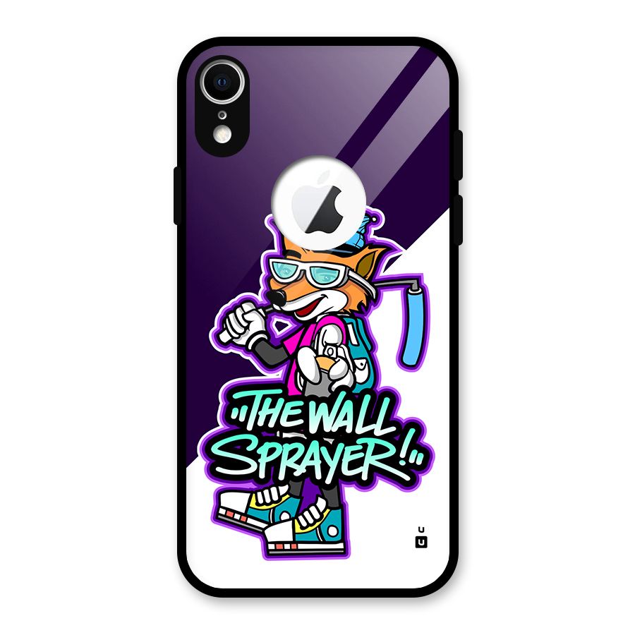 The Wall Sprayer Glass Back Case for iPhone XR Logo Cut