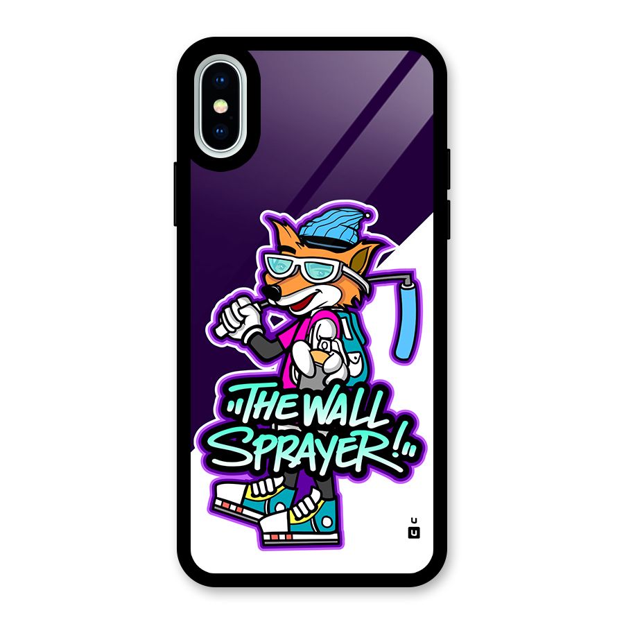 The Wall Sprayer Glass Back Case for iPhone XS