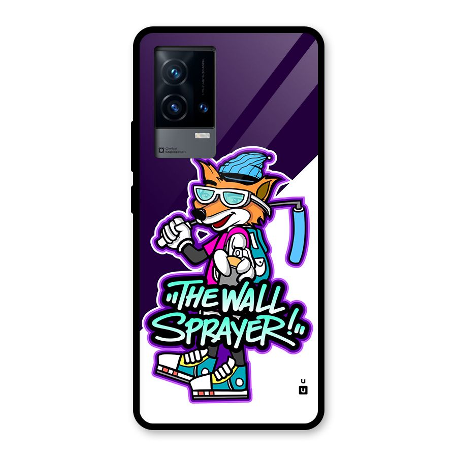 The Wall Sprayer Glass Back Case for iQOO 9 5G