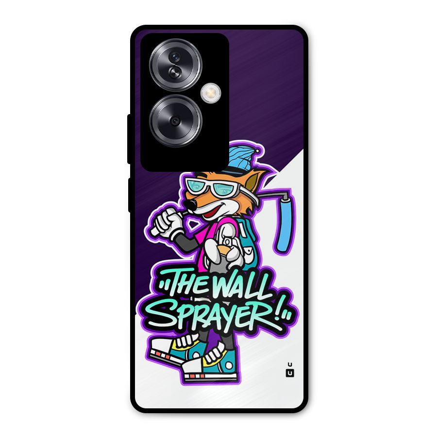 The Wall Sprayer Metal Back Case for Oppo A79 5G