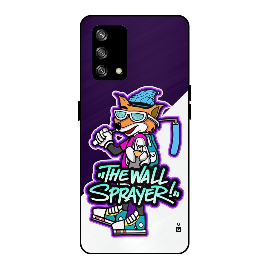The Wall Sprayer Metal Back Case for Oppo F19