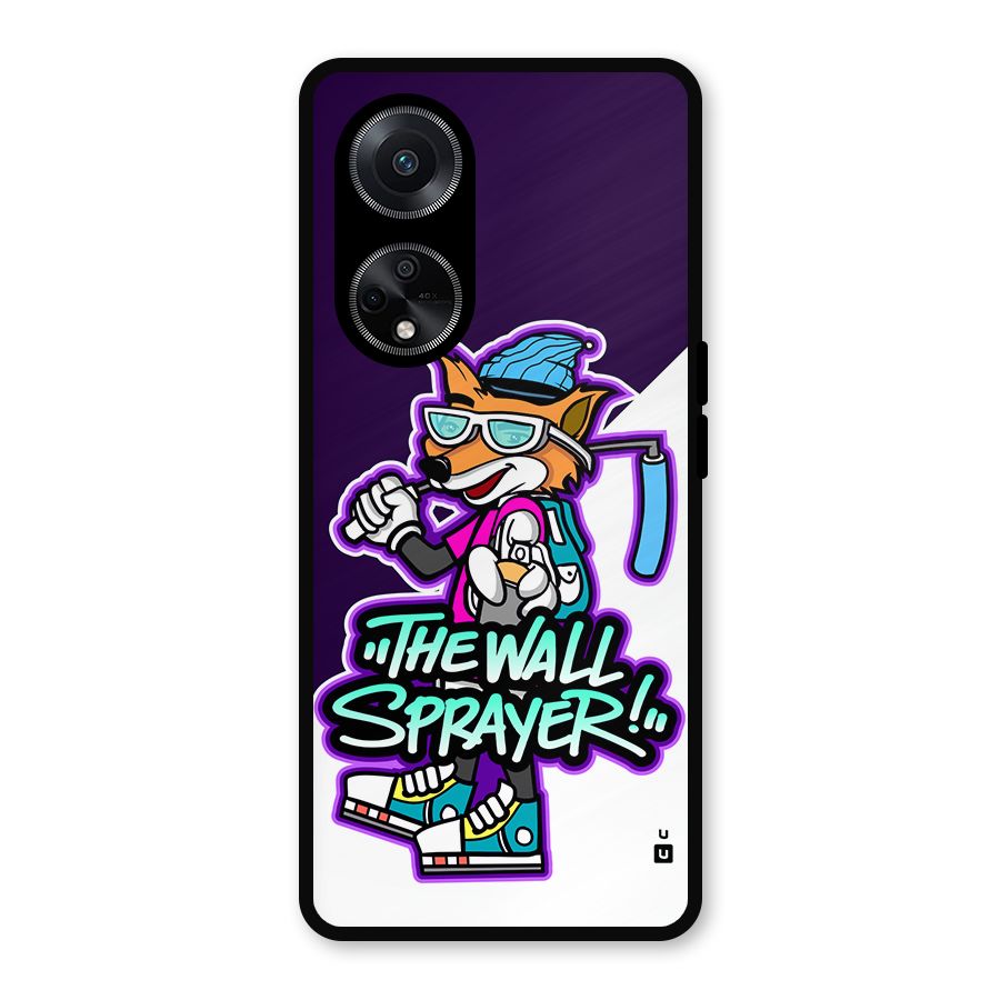 The Wall Sprayer Metal Back Case for Oppo F23