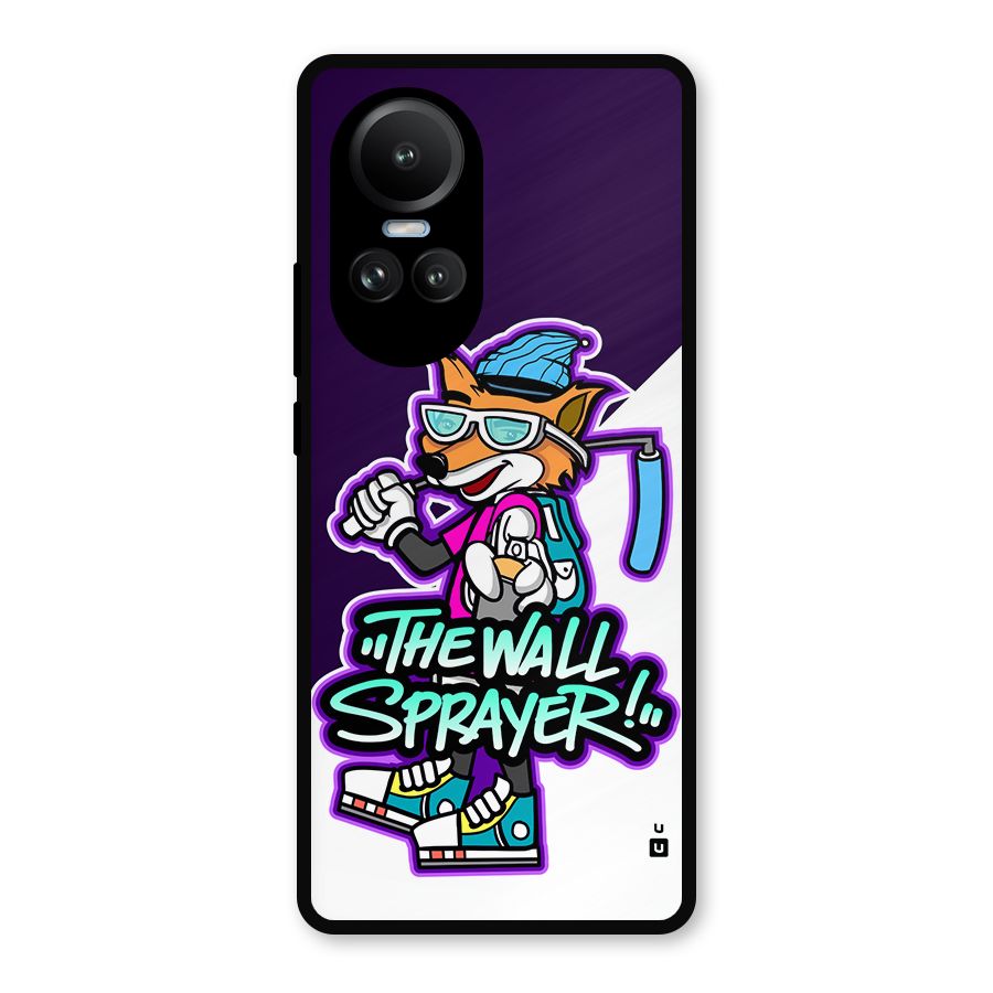 The Wall Sprayer Metal Back Case for Oppo Reno10