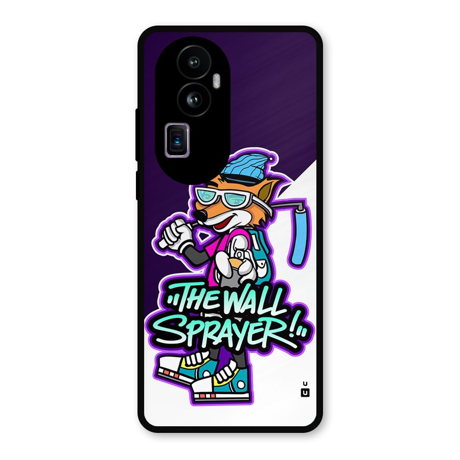 The Wall Sprayer Metal Back Case for Oppo Reno10 Pro Plus